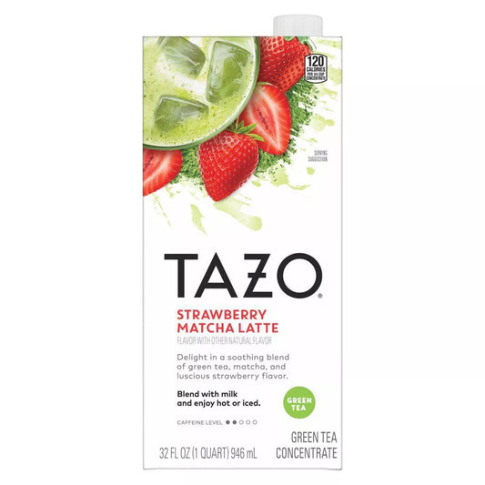 Tazo Strawberry Matcha Latte Sweetened Green Tea Concentrate - 32 fl oz