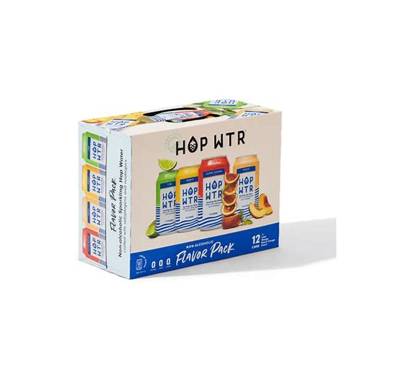 HOP WTR -  Non-Alcoholic Sparkling Hop Water Flavor Pack - 12-12oz cans