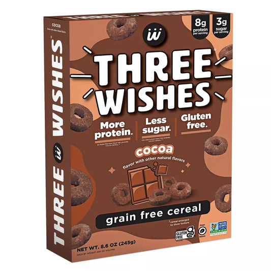 Three Wishes Cocoa Cereal, 8.6 oz