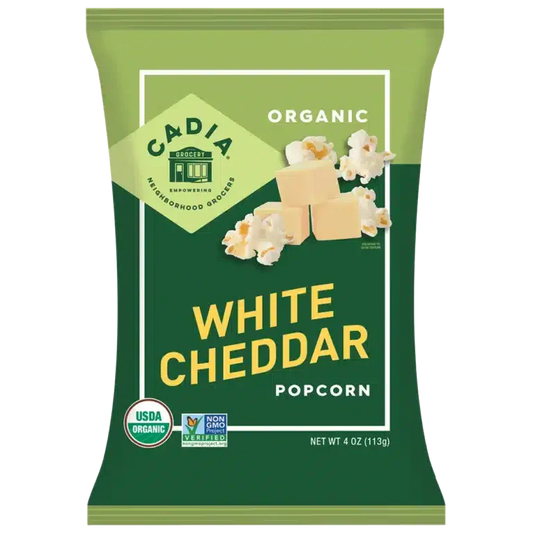 Cadia Organic White Cheddar Popcorn, 4 oz