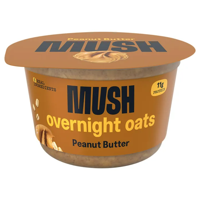 MUSH Peanut Butter Ready to Eat Oats, Gluten and Dairy Free, 1 count